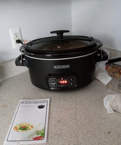 BLACK+DECKER 7-Quart Digital Slow Cooker with Chalkboard Surface, Slate, SCD4007 47 71GPGV3p6XL