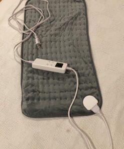 Heating Pad for Back Pain Relief, ZUODUN Electric Heating Pads for Cramps with Auto Shut Off & 6 Heat Levels, Moist Heat Therapy, Machine Washable, LED Controller, Gifts for Women, Men Gray-12 x 24 Inch 40 71GQFi4HILL