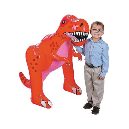 Giant Inflatable Dinosaur (4 feet Tall T-Rex) Fun Party Decor and Toy