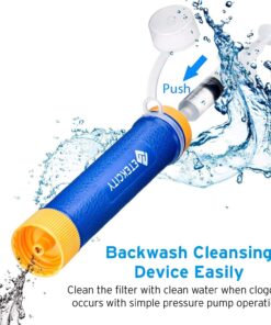 Etekcity Water Filter Straw Camping Water Purification Portable Water Filter Survival Kit for Camping, Hiking, Hurricanes 32 71GQoEOiWmL