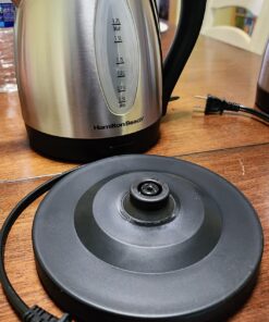Hamilton Beach Electric Tea Kettle, Water Boiler & Heater, 1.7 Liter, Cordless Serving, 1500 Watts for Fast Boiling, Auto-Shutoff and Boil-Dry Protection, Stainless Steel (40880) 1.7 L 37 71GRlYbHUQL