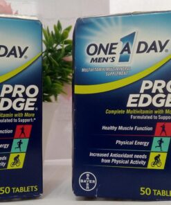 One A Day Men’s Pro Edge Multivitamin, Supplement with Vitamin A, Vitamin C, Vitamin D, Vitamin E and Zinc for Immune Health Support* and Magnesium for Healthy Muscle Function, Tablet 50 Count 50 Count (Pack of 1) Supplement Tablet 32 71GS5XY68OL