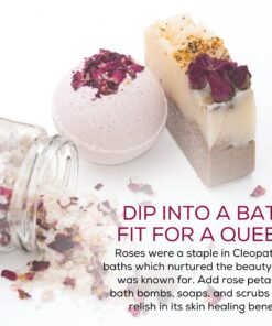 Dried Rose Petals and Rose Buds - Red - 1 Pound Edible Flowers - Use in Tea, Baking, Making Rose Water, Crafting, Wedding Confetti - Included Sample Bottle of Rose Absolute Essential Oil - by bMAKER 29 71GSsqI0cDL