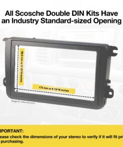 Scosche Double DIN Car Stereo Installation Kit - Install Centric ICCR6BN Compatible with Select Chrysler/Dodge/Jeep 2007-14 - Double DIN Dash Kit Aftermarket Stereo Installation - Black Complete Installation Kit 31 71GTTAuELAL