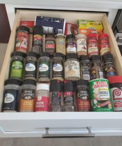 Rev-A-Shelf 16" 3 Tiered Seasoning Organizer, Trim-to-Fit Wooden Kitchen Draw and Cabinet Home Storage Insert, Pull Out Spice Rack, Maple, 4SDI-18 16 Inch 35 71GTodBMagL