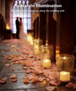 Homemory 12-Pack Flameless LED Tea Lights Candles Battery Operated, 200+Hour Fake Electric Candles TeaLights for Votive, Aniversary, Wedding Centerpiece Table Decor, Funeral, Halloween, Christmas Warm White Glow, White Base Pack of 12 29 71GTuNhkuvL