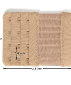 Alternative view of YARBAR Women's Bra Extenders 4 Hook / 3 Hook / 5 Hook / 2 Hook Comfortable Stretchy Bra Extension Strap Black, White, Beige, 3/4 Inch Spacing