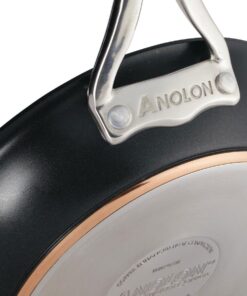 Anolon Nouvelle Copper Hard Anodized Nonstick Pots and Pans, Cookware Set (11 Piece), Onyx Cookware Set (11 Piece) 28 71GUJvW5AnL