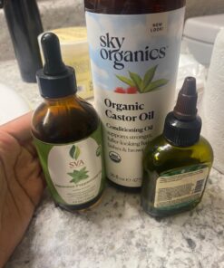 Sky Organics Organic Castor Oil (16 oz), USDA Certified Organic, 100% Pure, Cold Pressed, Hexane Free, Boost Hair Growth, Use with Castor Oil Pack, Includes Exclusive EBOOK Unscented 16 Fl Oz (Pack of 1) 30 71GUqZ lOJL