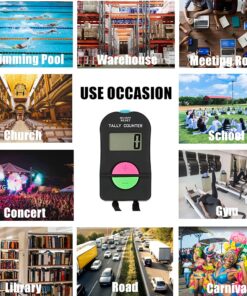 TopTie Electronic Hand Tally Counter, 4-Digit Add & Subtract Number Counter Clickers with Lanyard 11 71GVL0sSgJL