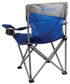 Coleman Big-N-Tall Quad Chair with Cup Holder & Side Pocket, Water-Resistant Oversized Camping Chair Supports up to 600lbs, Great for Tailgating, Camping & Outdoor Use, Carry Bag Included Blue 22 71GVPvTSxL