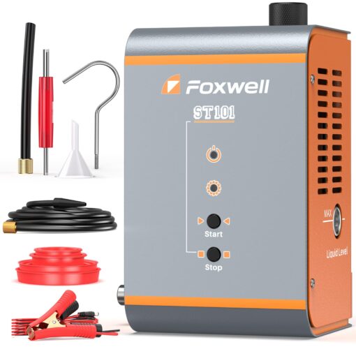 FOXWELL ST101 0.5 PSI EVAP Smoke Machine Leak Tester, Professional Vacuum Leak Detector, Automotive Smoke Machine Compatible with Any Air Compressor Types