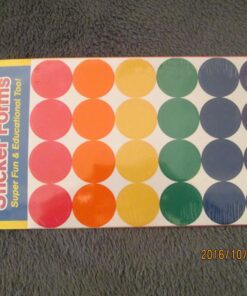 Sticker Forms Self Adhesive Stickers-Assorted Colors 1" Circles 72/Pkg 1-Inch 3 Sheets 4 71GWQ9109bL