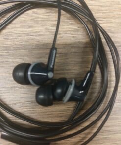 Panasonic ErgoFit Wired Earbuds, In-Ear Headphones with Microphone and Call Controller, Ergonomic Custom-Fit Earpieces (S/M/L), 3.5mm Jack for Phones and Laptops - RP-TCM125-K (Black) Black With Mic 41 71GWtJ5CvnL