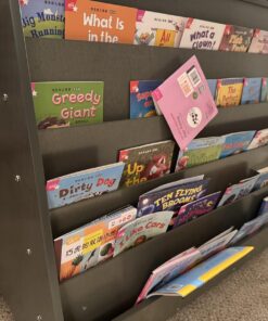 ECR4Kids Double-Sided Mobile Book Display, Classroom Bookshelf, Grey Wash 31 71GXdj4Sx3L