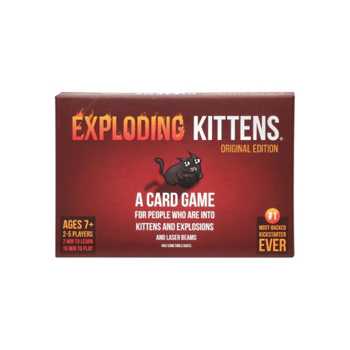 Exploding Kittens Original Edition - Hilarious Games for Family Game Night - Funny Card Games for Ages 7 and Up - 56 Cards Exploding Kittens (Full Game)