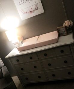 TILLYOU Changing Pad Cover Set in Soft Jersey Material - Fits 32"/34''x16" Contoured Pad for Babies,Peachy Pink & Lt Gray 2 Piece Assortment 2-pack Peachy Pink & Lt Gray 39 71GZ5TipjVL