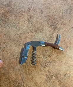 Barvivo Natural Rosewood Wine Opener with Foil Cutter Knife & Cap Remover, Double Hinged Manual Wine Key for Bartenders, Servers, Waiters, Stainless Steel Wine Bottle Opener Corkscrew 45 71GZJx5nQEL