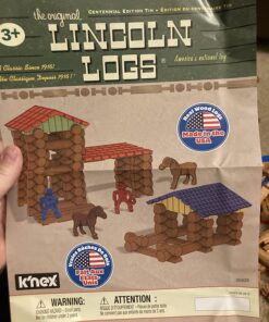 Lincoln Logs Centennial Edition Tin Amazon Exclusive-150+ Pieces-Real Wood-Ages 3+-Best Retro Building Gift Set for Boys/Girls-Creative Construction Engineering-Top Blocks Kit-Preschool Education Toy 45 71GZdTDWU5L