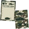 Military Camo Boys Birthday Party Invitations - Camouflage Soldier Fighter Jet Tank Helicopter Invite - (20 Count with Envelopes) 48 71GbIThxWnL