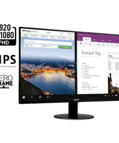 Alternative view of Acer 21.5 Inch Full HD (1920 x 1080) IPS Ultra-Thin Zero Frame Computer Monitor (HDMI & VGA Port), SB220Q bi