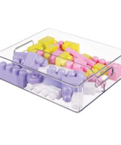 iDesign Recycled Plastic Resipreme Divided Fridge and Freezer, 12” x 4” x 14.5”, Clear 1 Pack 25 71Gba6qCHnL