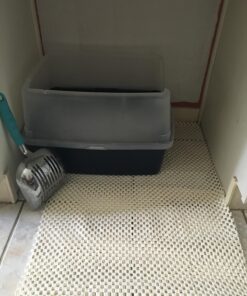 IRIS USA Open-Top Cat Litter Box with Shield and Scoop, Navy 47 71Gbda0uMnL