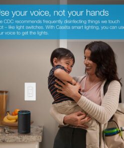 Lutron Caseta Smart Lighting Dimmer Switch and Remote Kit | P-PKG1W-WH | White 45 71GbhEyDX6L