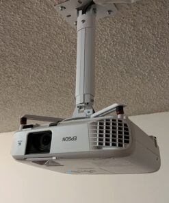 suptek White Projector Ceiling Mount Bracket Fits Flat or Sloped Ceiling Height Adjustable with Extendable Length for LCD/DLP Projectors (PR05) 63 71GbhahNfqL