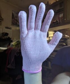 Evridwear 2 Colors 2 Pairs Combo Level 5 Cut Resistant Gloves with Strong Silicone Grip Dots Kitchen Meat cutting Fish Fillet Shucking and Mandolin Slicing Free E-book (S, Pink+Gray) Small (Pack of 4) 19 71GbqT0A2L