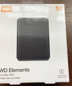 WD 5TB Elements Portable HDD, External Hard Drive, USB 3.0 for PC & Mac, Plug and Play Ready - WDBU6Y0050BBK-WESN 30 71Gbu2AtNUL