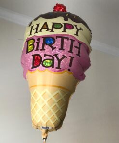 Ice Cream Cone Shaped Happy Birthday 33" Foil Balloon 7 71GbyizdiDL