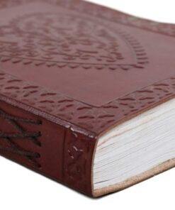 Leather World Ltd. Large Vintage Heart Embossed Leather Journal/instagram Photo Album (Handmade Paper) - Coptic Bound with Lock Closure 10 71GcQnvq7IL