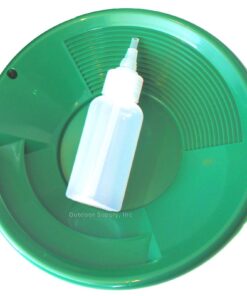 Alternative view of Lot of 2-12" Green Gold Pans w/Bottle Snuffer-Panning Kit-Prospecting-Mining