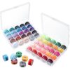 Outus 50 Pieces Prewound Thread Bobbins with Bobbins Box for Brother Sewing Machine, 50 Assorted Colors 2 71GeNRS2KuL