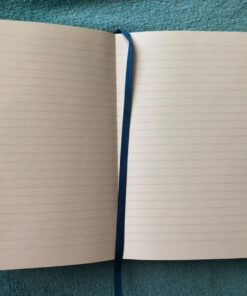 Thick Classic Notebook with Pen Loop - A5 College Ruled Hardcover Writing Notebook with Pocket + Page Dividers Gifts, Banded, Large, 180 Pages, 8.4 x 5.7 in blue 38 71Gf6rVcyDL