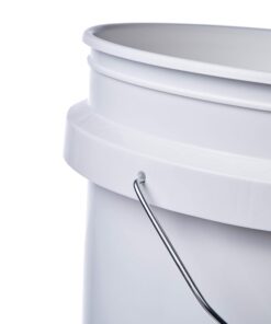 Hudson Exchange 5 Gallon Bucket with Bottom Grip Handle, HDPE, White, 4 Pack 13 71GfJXQDoL