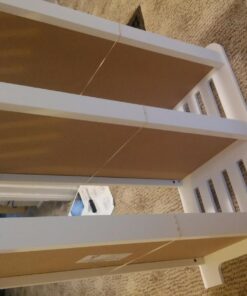 Badger Basket Toy Doll Triple Doll Bunk Bed with Ladder, Bedding, and Personalization Kit for 20 inch Dolls - Pink Gingham 39 71GfKvDw60L