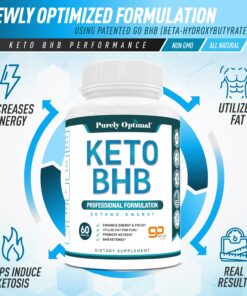 Purely Optimal Premium Keto Diet Pills Utilize Fat for Energy with Ketosis - Boost Energy & Focus, Manage Cravings, Support Metabolism - Keto Bhb Supplement for Women & Men - 30 Days Supply 30 71Gfa0kUr5L