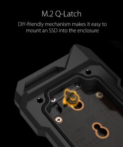 ASUS TUF Gaming A1 External M.2 NVMe SATA PCIe SSD Enclosure - USB-C, M.2 Q-Latch for Easy Installation, Drop Resistance, IP68 Water and dust Resistance, PS5 and Xbox Support,Black 17 71Gfg18H3nL