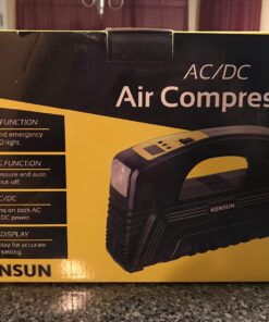 Kensun AC/DC Digital Tire Inflator for Car 12V DC and Home 110V AC Rapid Performance Portable Air Compressor Pump for Car, Bicycle, Motorcycle, Basketball and Others 59 71GgjjkQioL