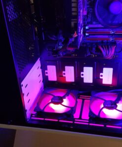 upHere RGB LED 120mm Case Fan,Quiet Edition High Airflow Adjustable Color LED Case Fan for PC Cases, CPU Coolers,Radiators System,5-Pack / C8123 65 71GgoMmb67L