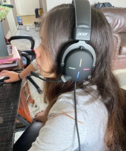 Acer Nitro Gaming Headset II: 50mm Drivers | Retractable Omni-Directional Noise-Canceling Microphone with On-Cable Controls | Over-Ear Design with RGB Lights Nitro Headset II 35 71Gh8t2mFCL