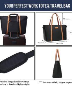 Tote Bag for Women, Bags for Women Teacher Work 15.6 Laptop Bags Beach Handbag Black 29 71GheLrZ2lL