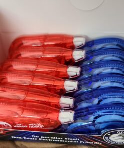 Vobou Whiteout Correction Tape, Easy To Use Applicator for Instant Corrections Correct Wrong Writing At Any Time, For school, Office (Red and Blue, 12pack, 6M/256" x 0.2") Blue/Red 42 71GjUmWU0L