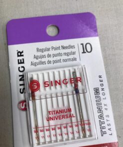 SINGER 04808 Titanium Universal Regular Point Machine Needles Woven Fabric, Assorted Sizes, 10-Count 80/11, 90/14, 100/16 10.0 21 71Gk9XDo7qL
