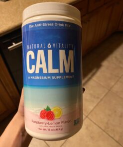 Natural Vitality Calm, Magnesium Citrate Supplement, Anti-Stress Drink Mix Powder - Gluten Free, Vegan, & Non-GMO, Raspberry Lemon, 16 oz 16 Ounce (Pack of 1) 61 71GkOGqMJgL