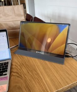 KYY Portable Monitor 15.6inch 1080P FHD USB-C, HDMI Computer Display HDR IPS Gaming Monitor w/Premium Smart Cover & Screen Protector, Speakers, for Laptop PC MAC Phone PS4 Xbox Switch 46 71GkdHfr4bL