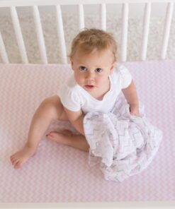 Universal Fit Crib Sheets - 100% Natural Soft Jersey Knit Cotton for Standard Crib and Toddler Mattress - 2 Pack (Pink Polka Dot, Chevron) by Ziggy Baby Pink Polka Dot, Chevron 24 71Gkm3VJBIL