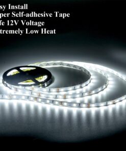 JUNWEN 20FT White LED Strip Lights Dimmable 6000K 360LEDs Mirror Rope Strip Lighting Under Cabinet LED Tape Lights with UL Power Supply for Makeup Kitchen Dining Room Wedding Daylight White 21 71GkoPp7jnL